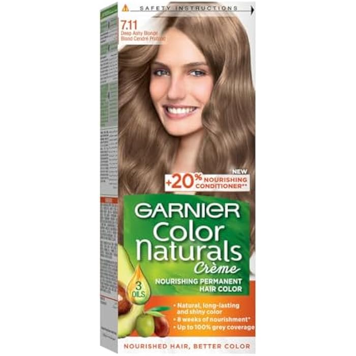 Garnier Color Naturals Permanent Crème Hair Color - 7.11 Deep Ashy Blonde - Image 1